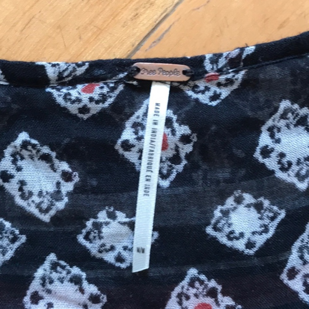 Free People border Print Peasant Top - Picture 11 of 11
